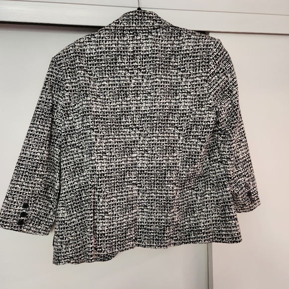 Harvé Bernard Vintage Black and White Blazer Size Large - Picture 3 of 5
